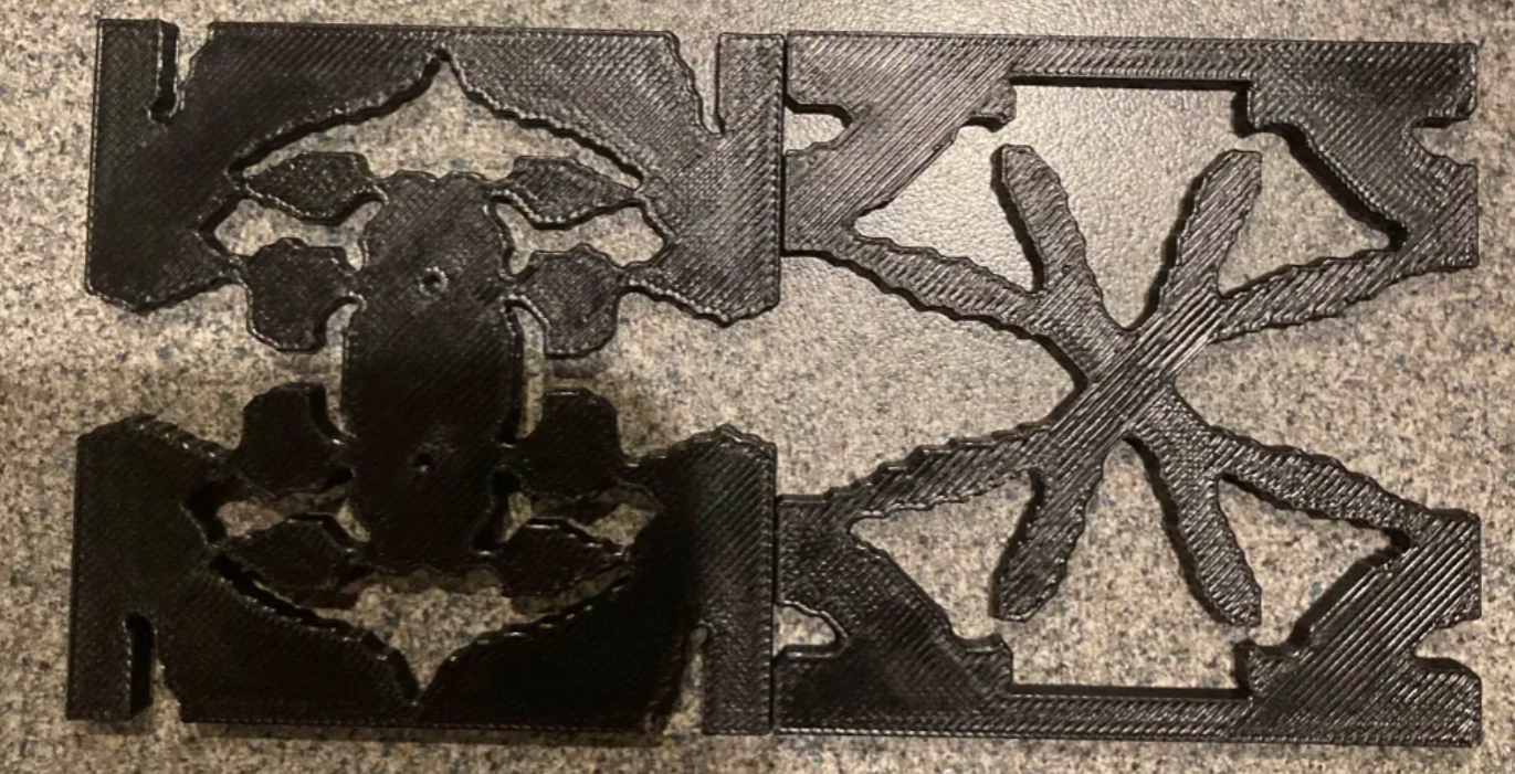 Physical prototypes of optimized flexures